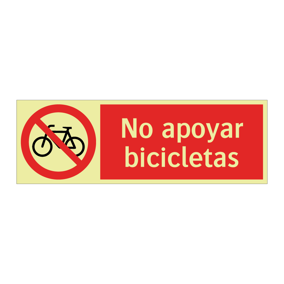 No apoyar bicicletas