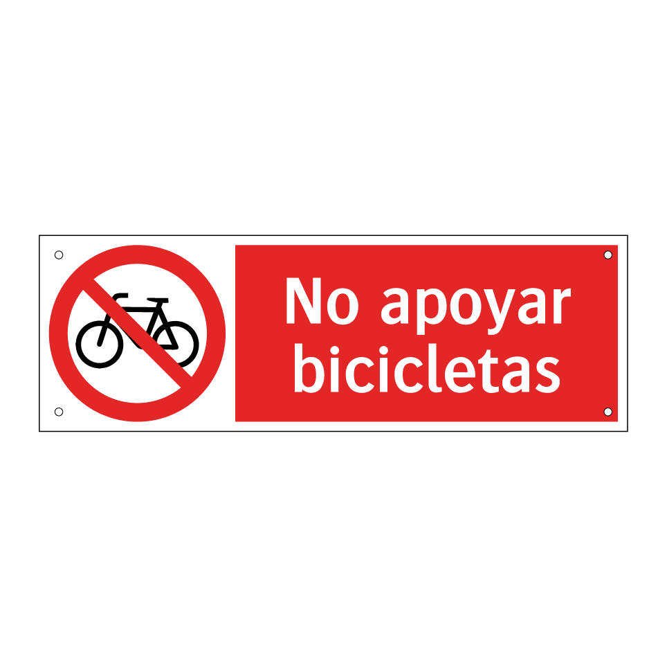 No apoyar bicicletas