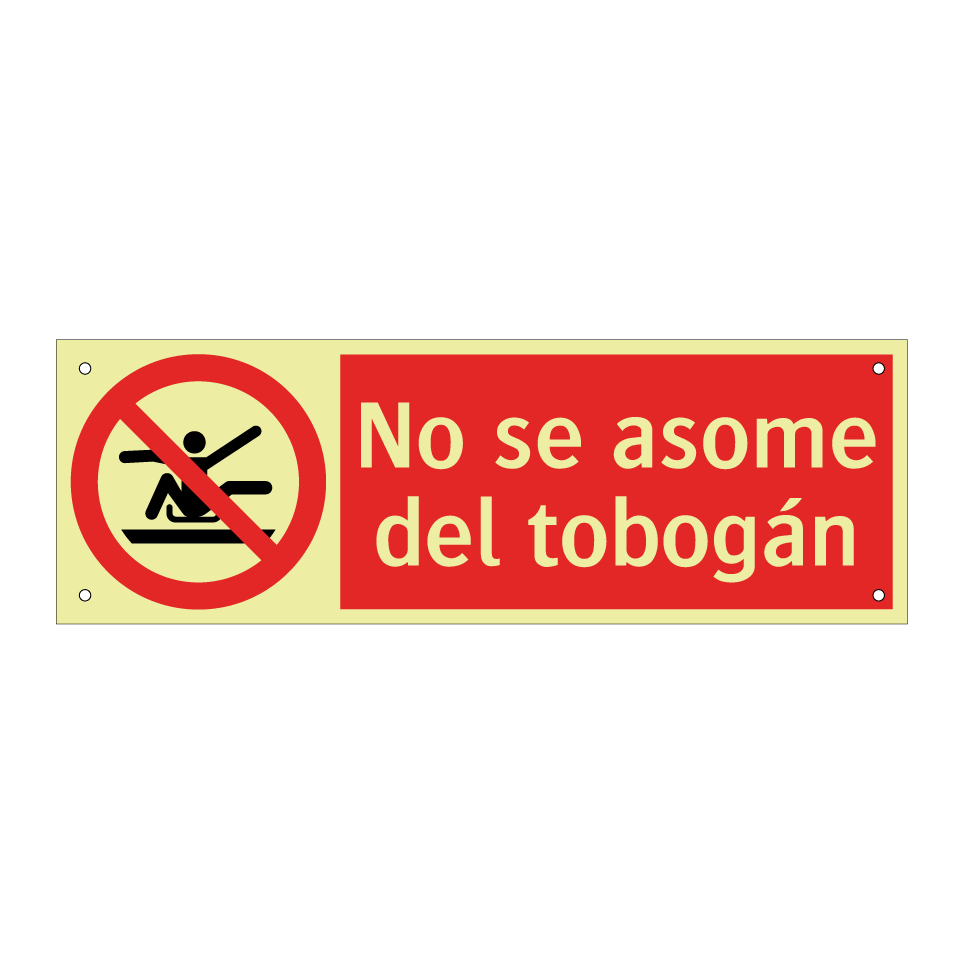 No se asome del tobogán