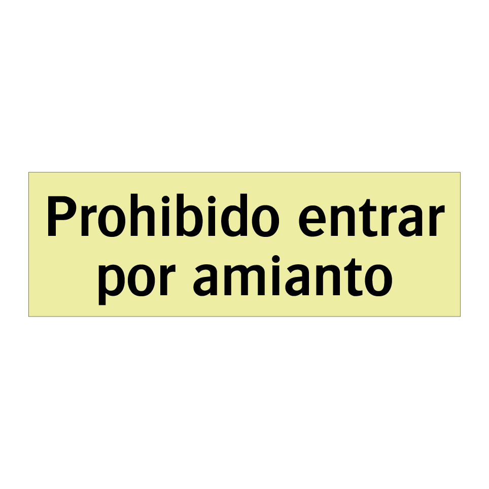 Prohibido entrar por amianto