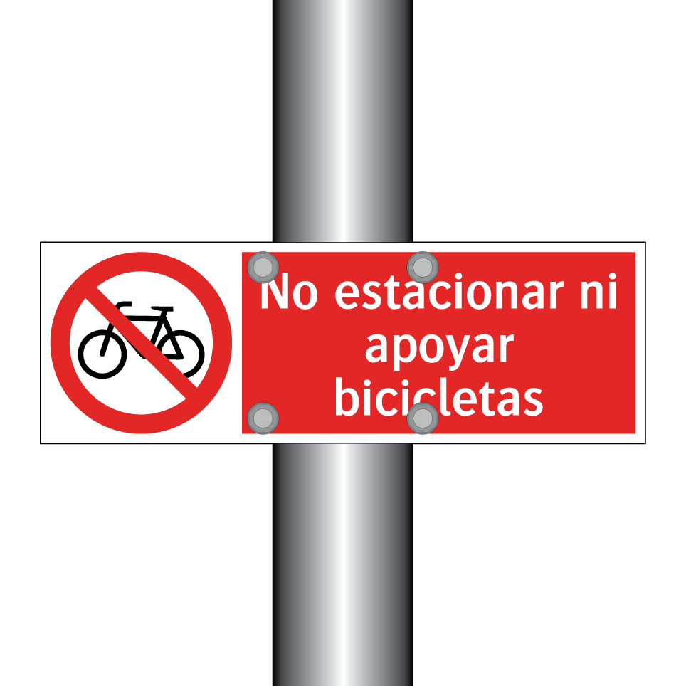 No estacionar ni apoyar bicicletas