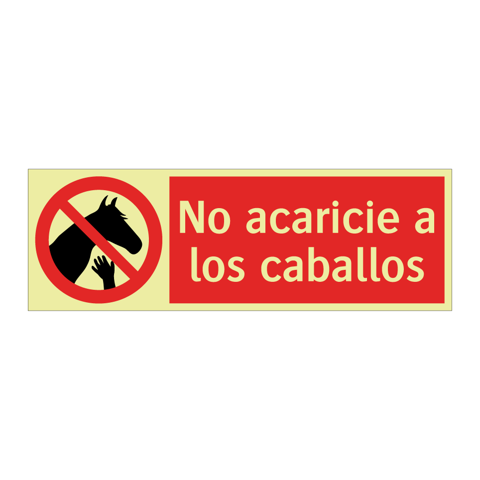 No acaricie a los caballos