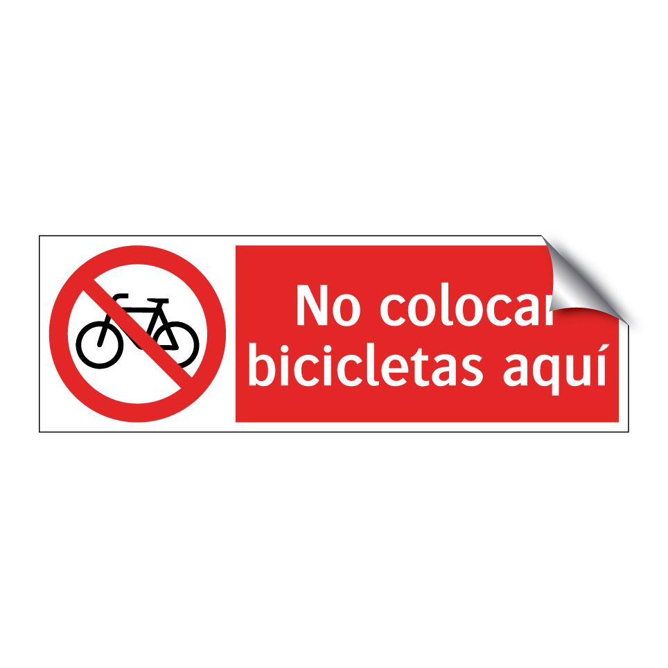 No colocar bicicletas aquí