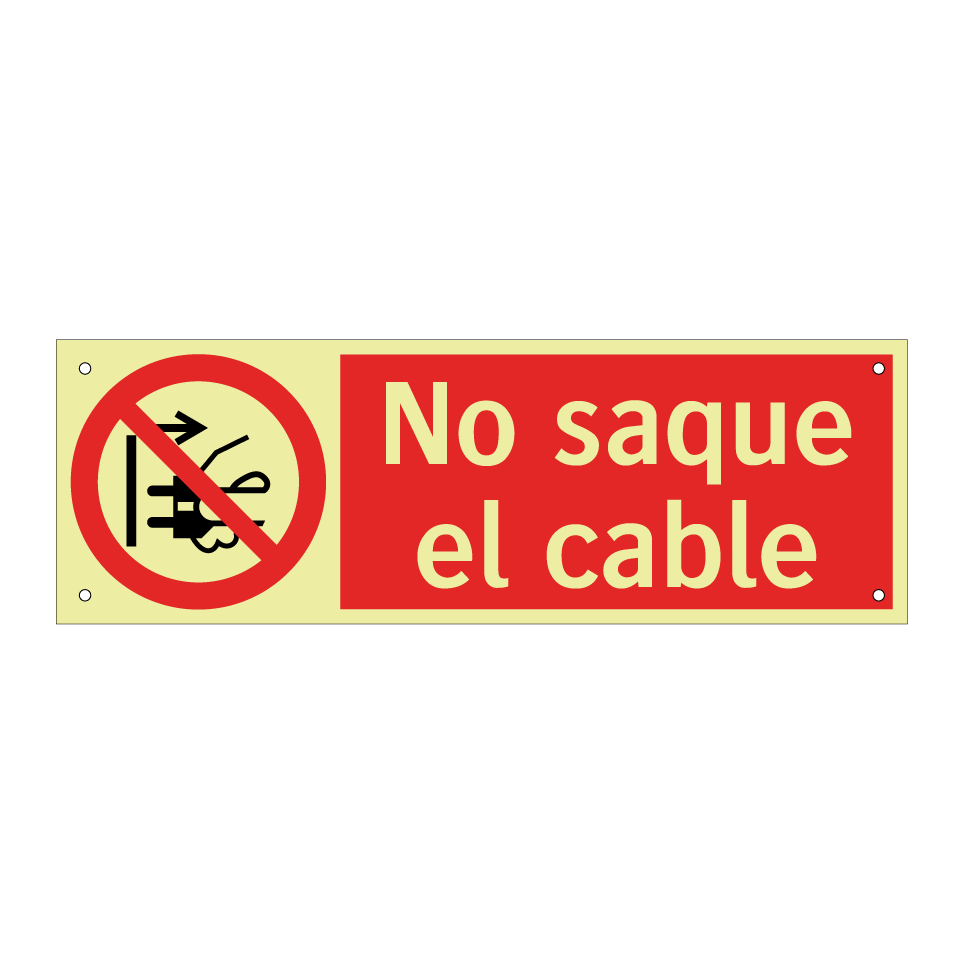 No saque el cable