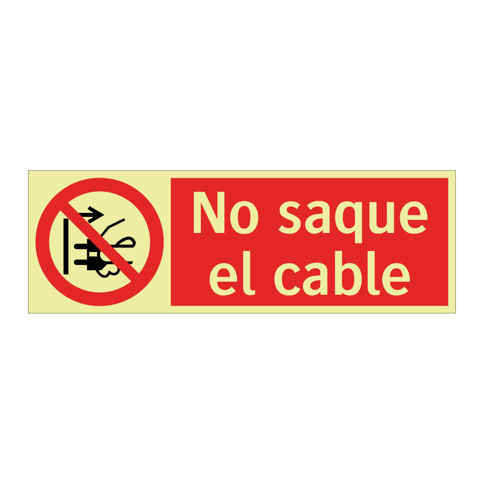 No saque el cable