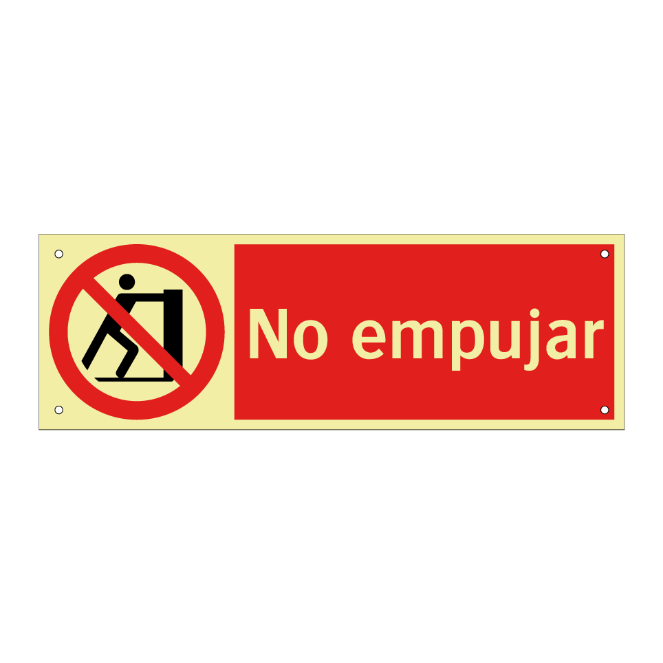 No empujar