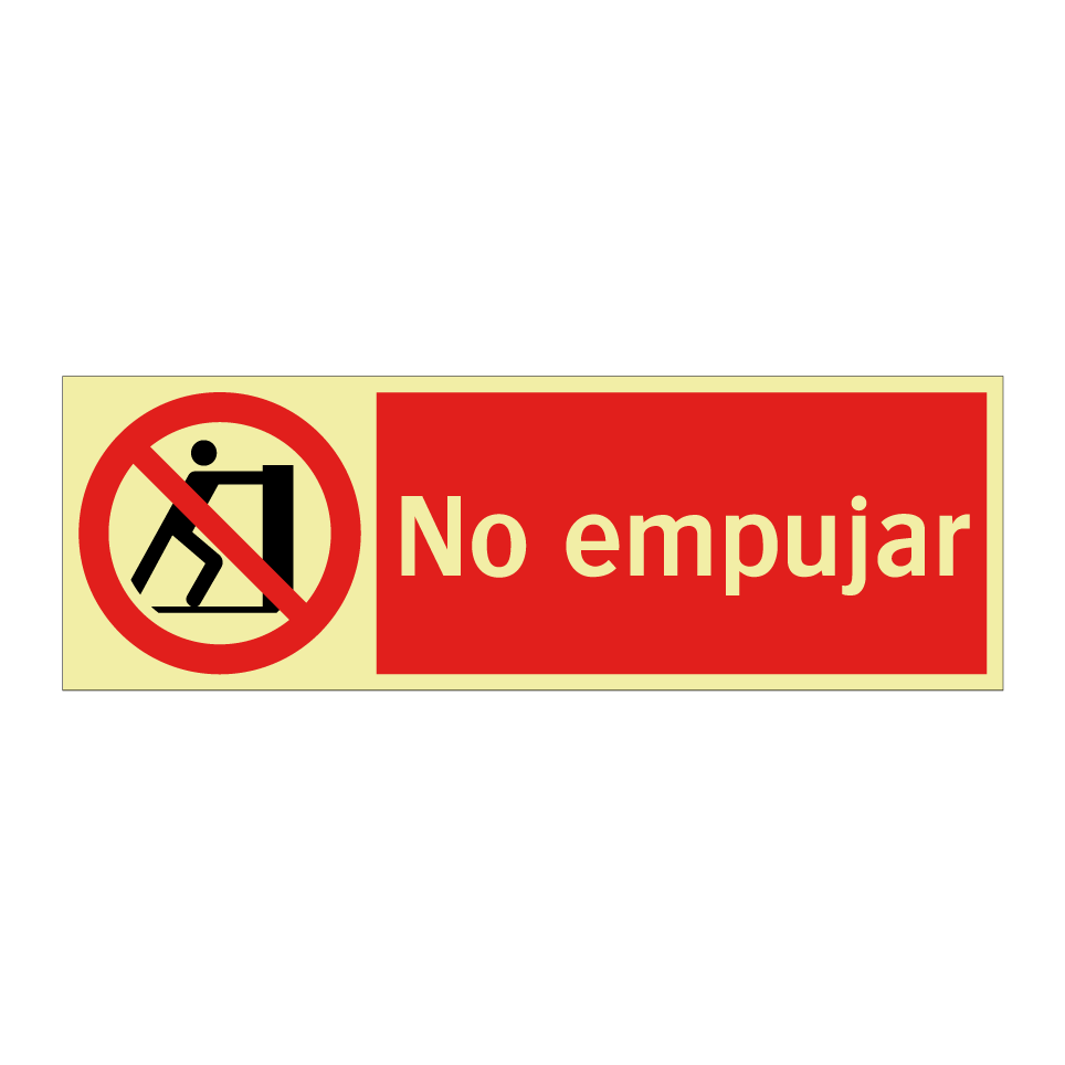 No empujar