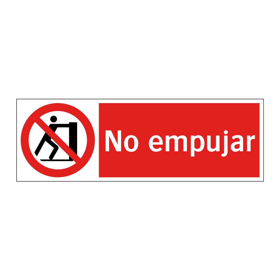 No empujar