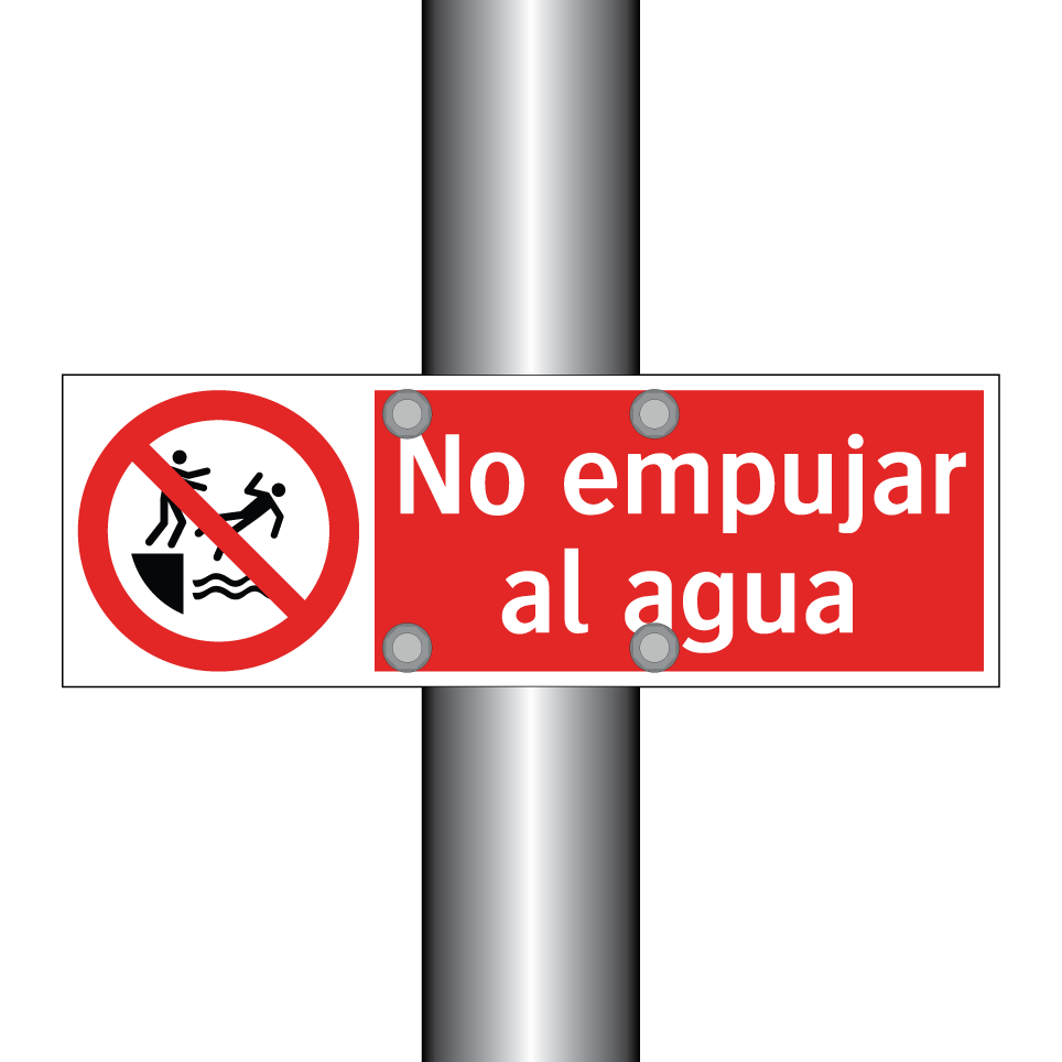 No empujar al agua