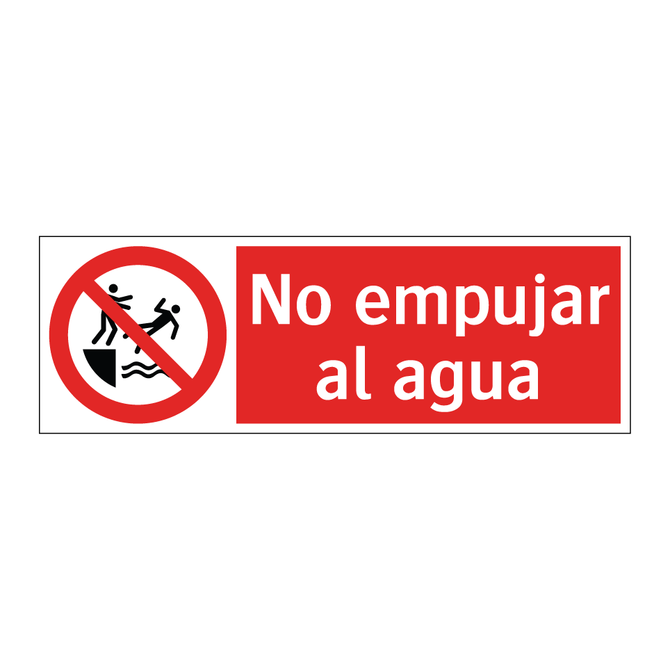 No empujar al agua