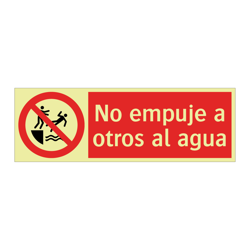No empuje a otros al agua