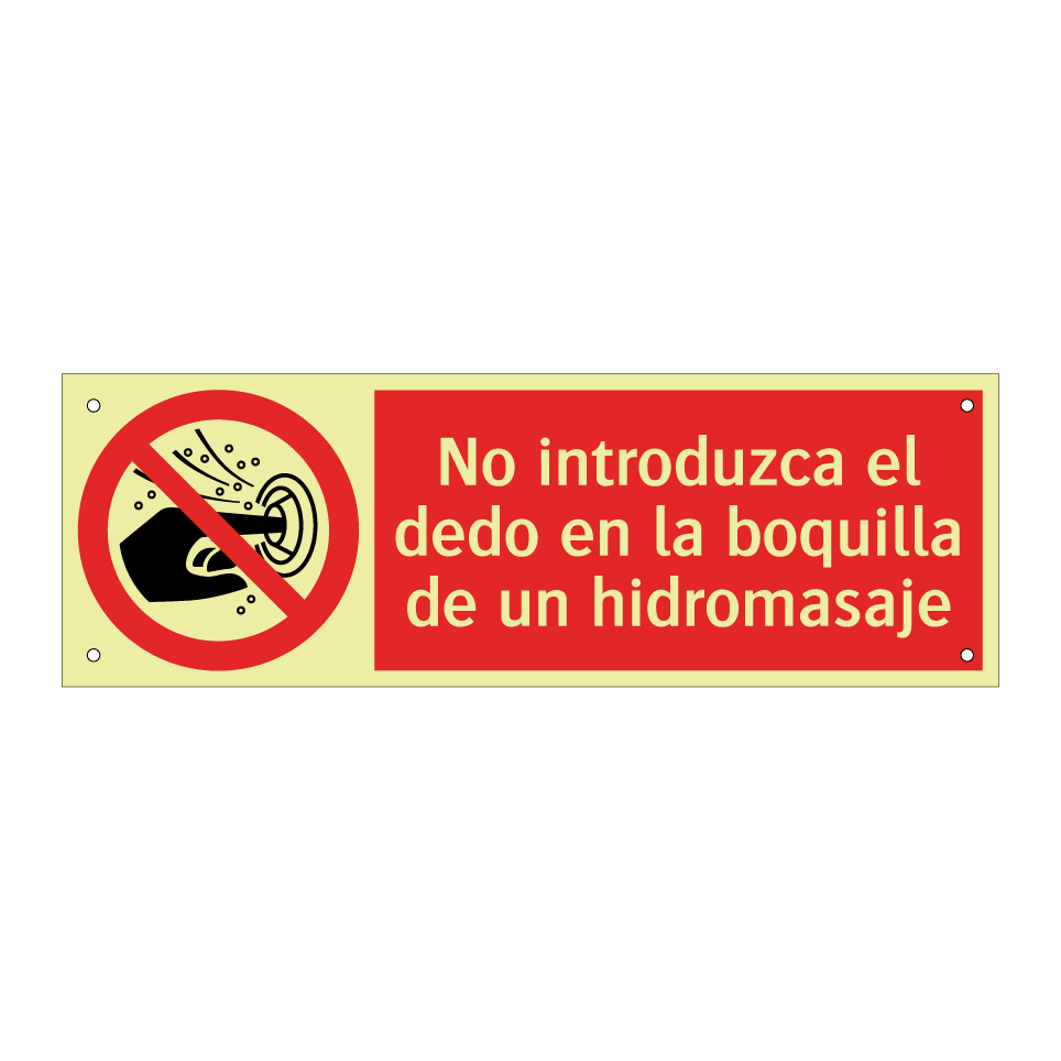 No introduzca el dedo en la boquilla de un hidromasaje