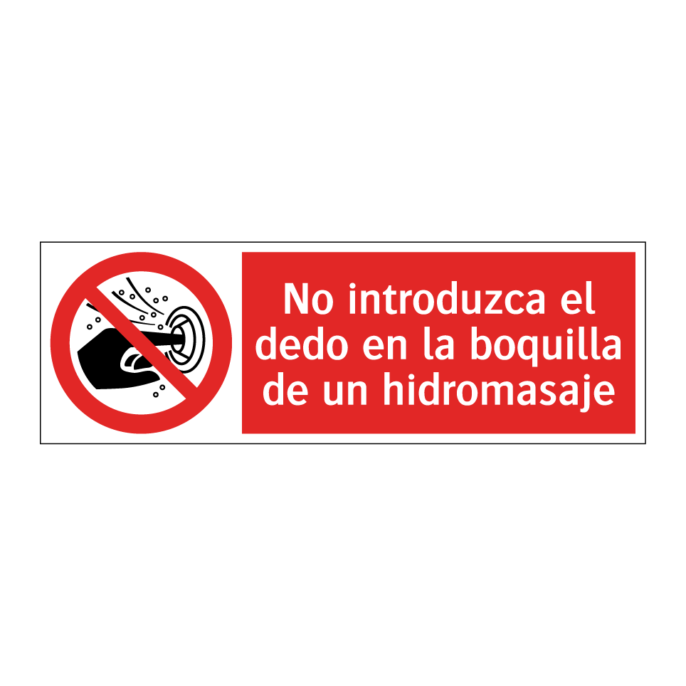 No introduzca el dedo en la boquilla de un hidromasaje