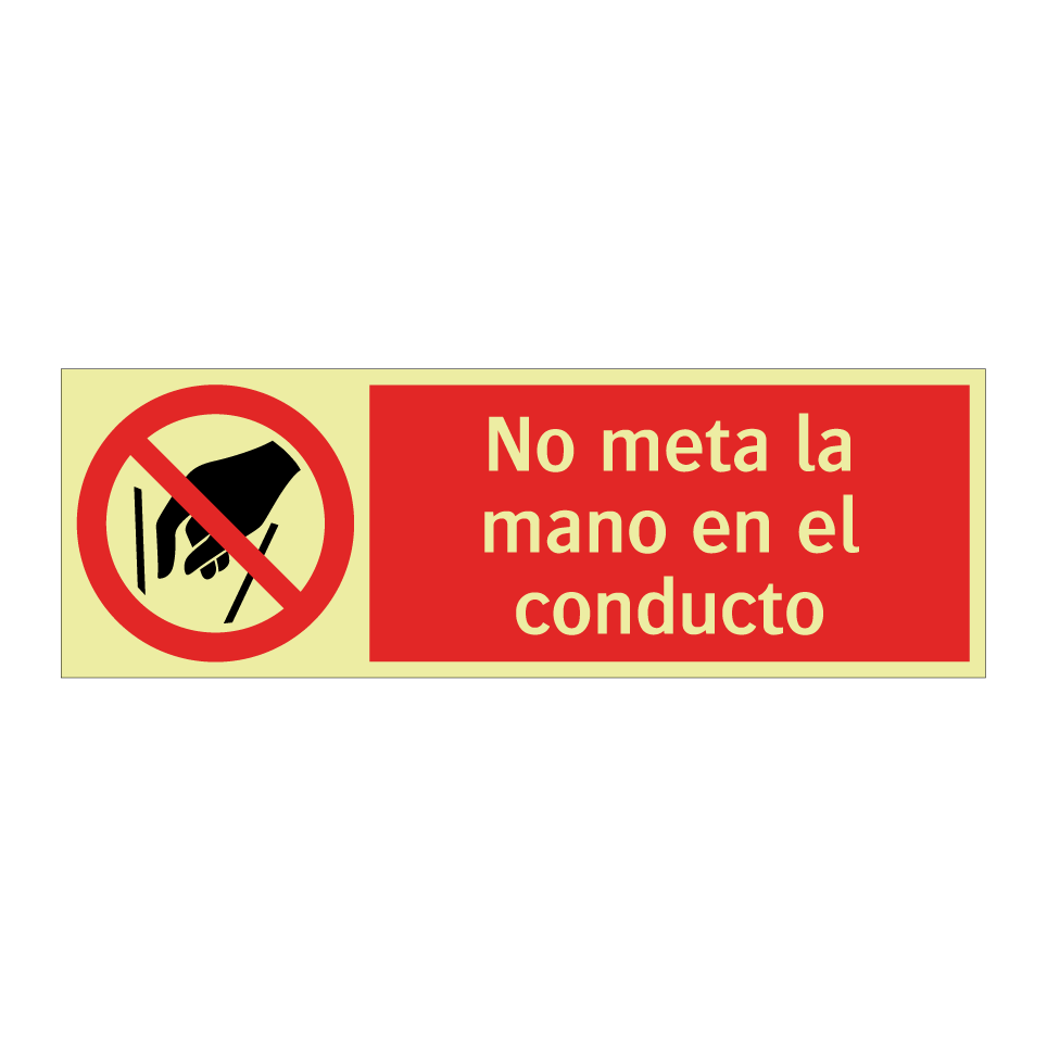 No meta la mano en el conducto