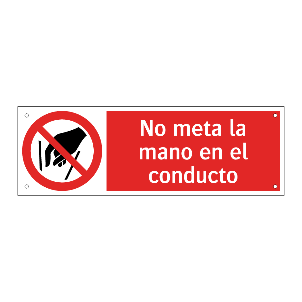 No meta la mano en el conducto