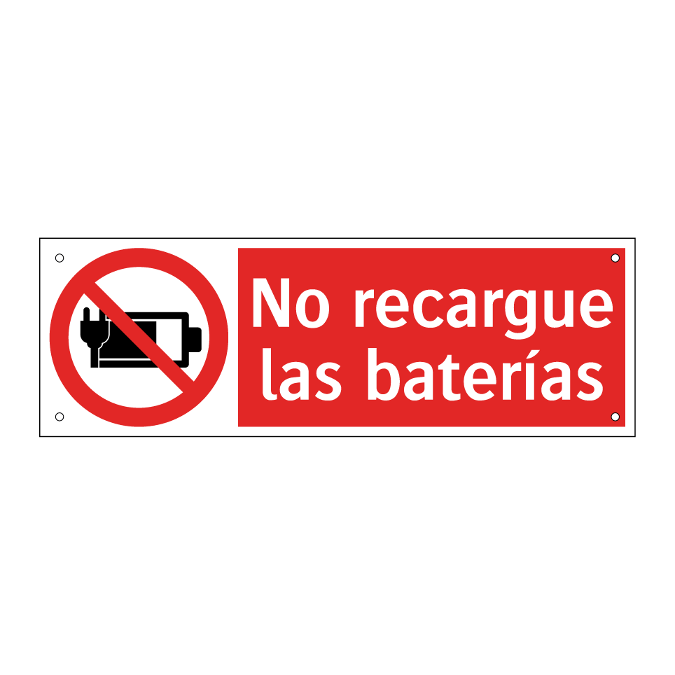 No recargue las baterías