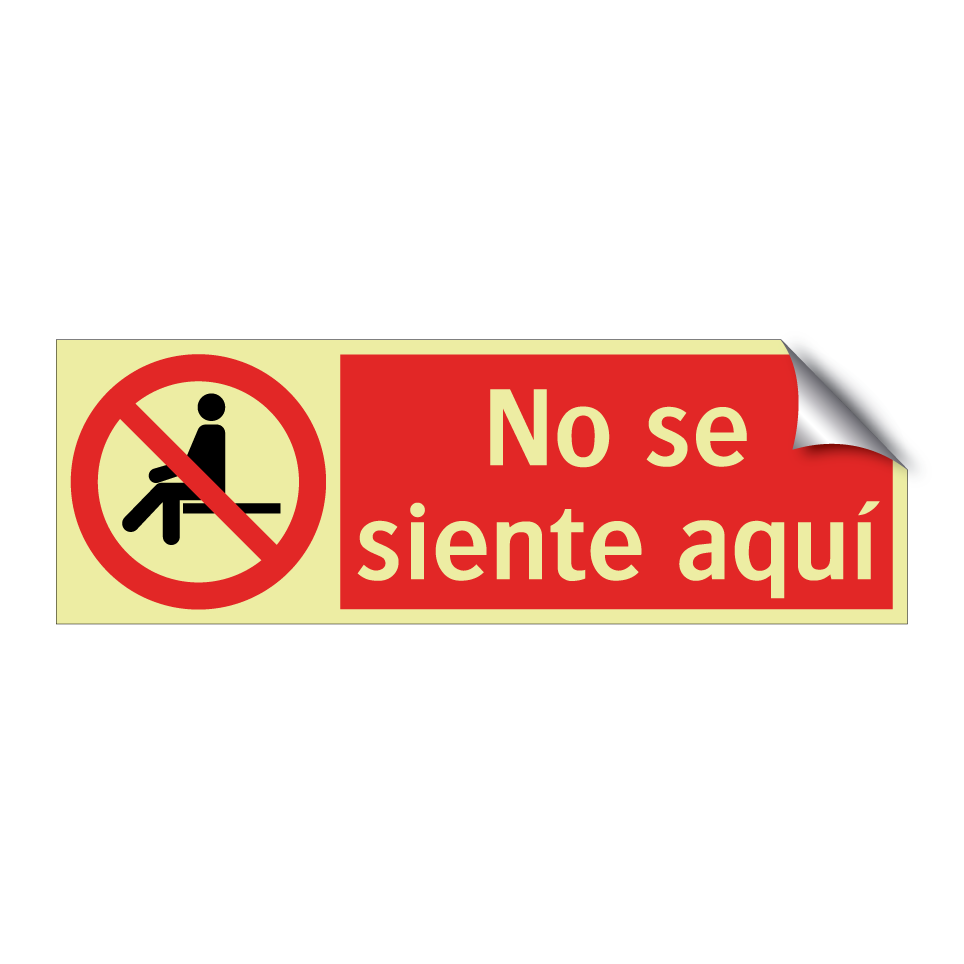 No se siente aquí