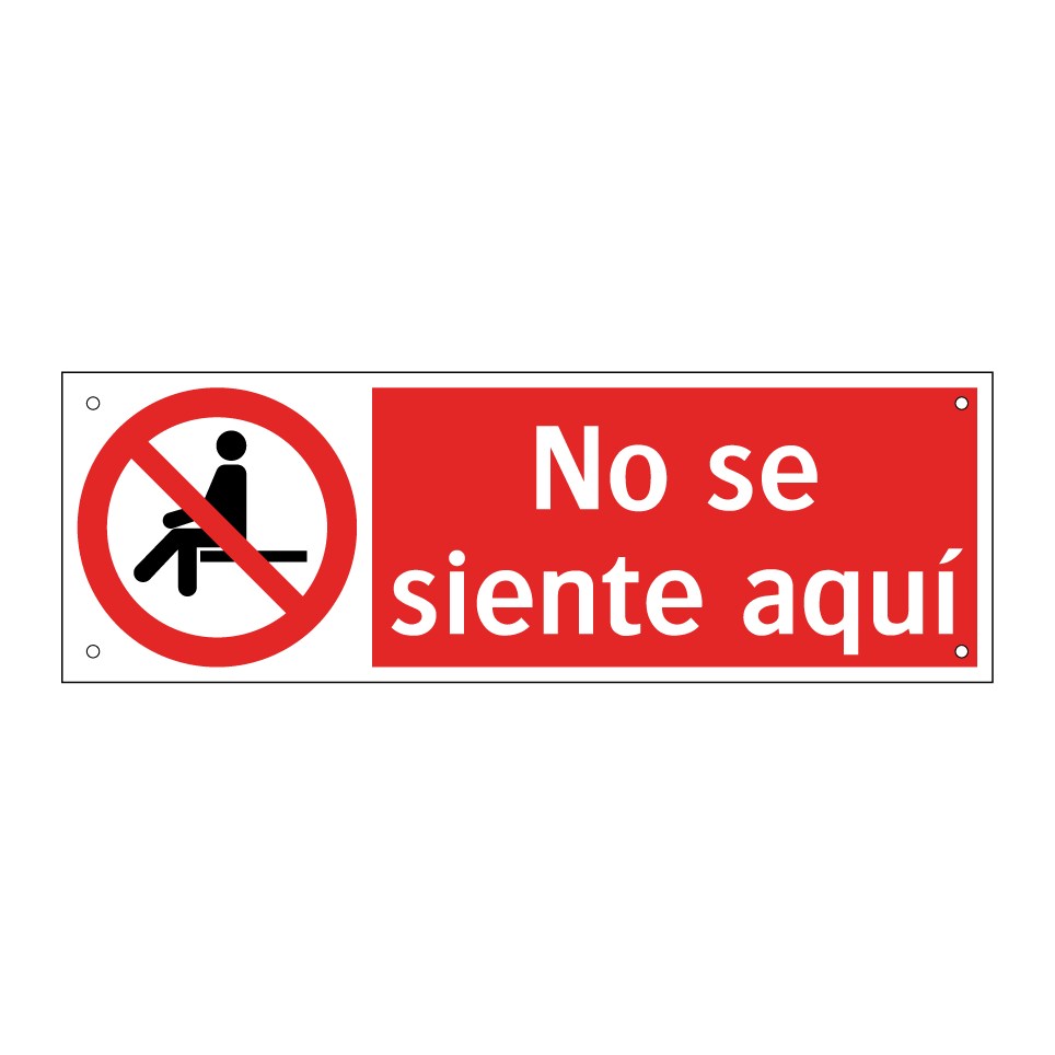 No se siente aquí