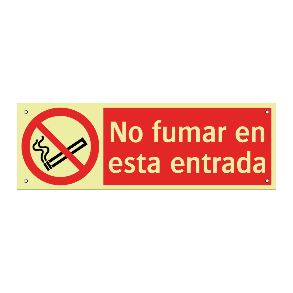 No fumar en esta entrada