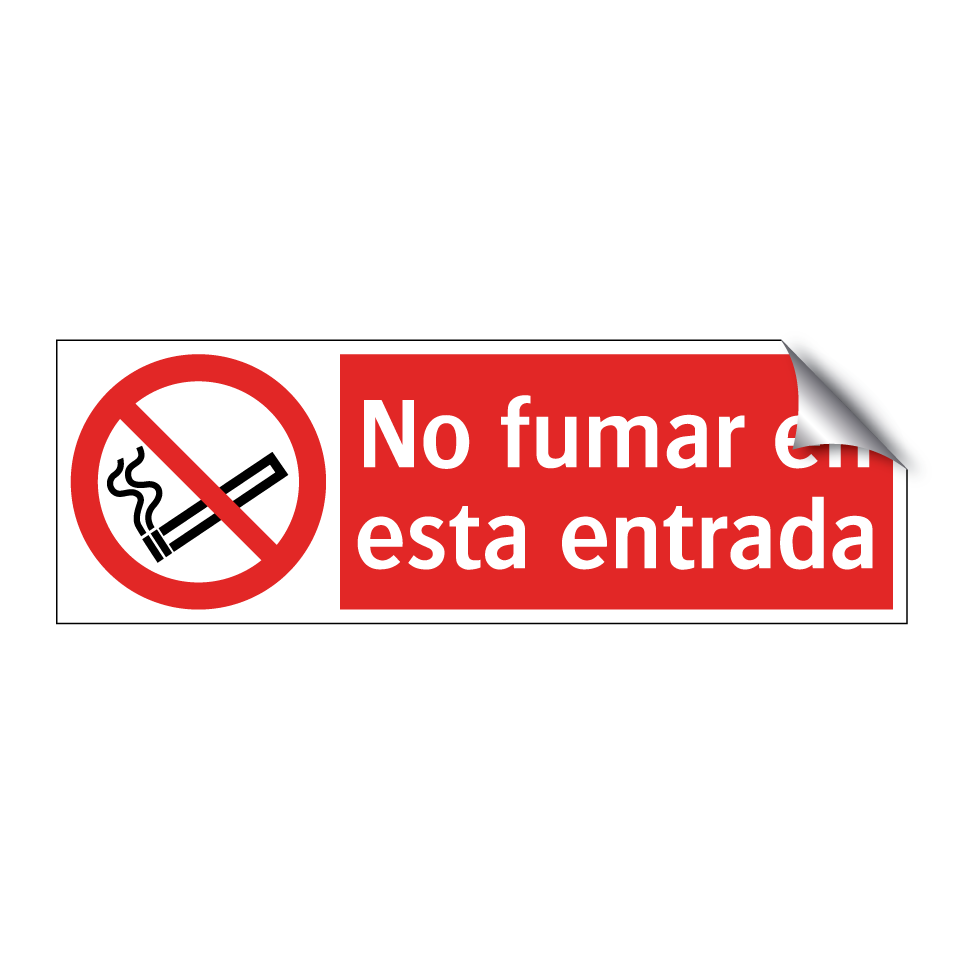 No fumar en esta entrada