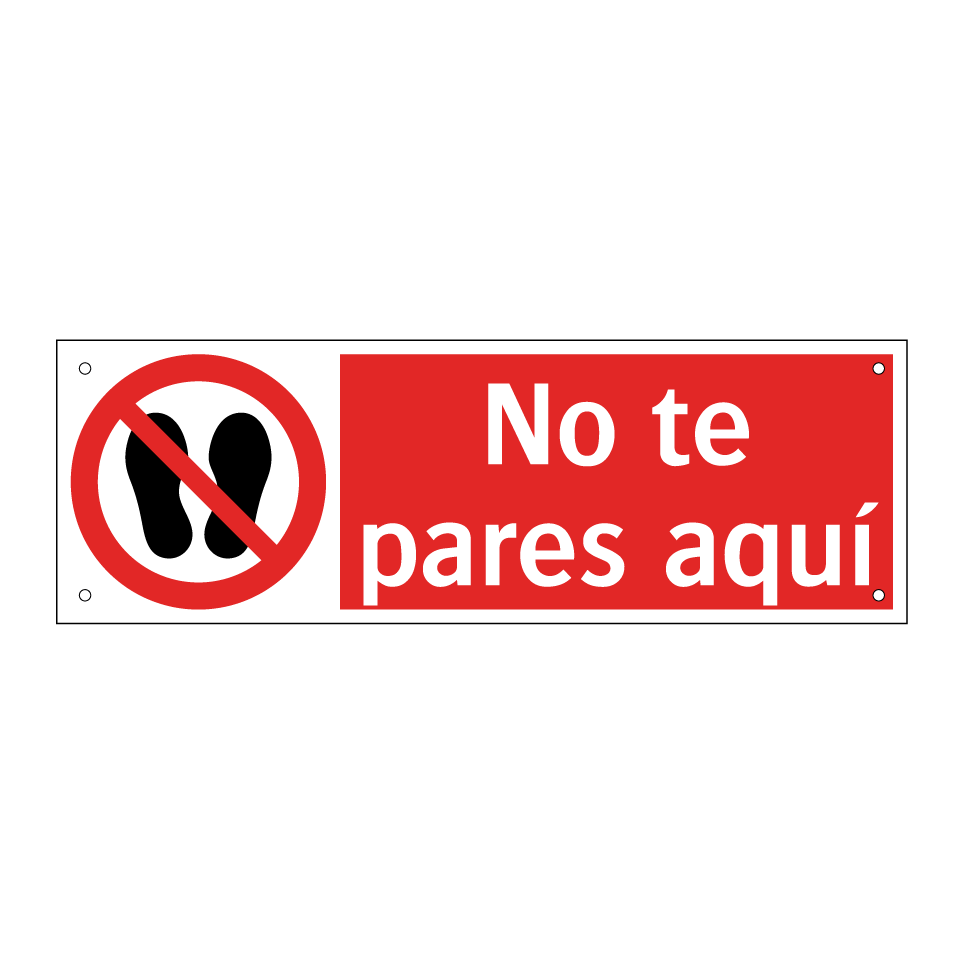No te pares aquí