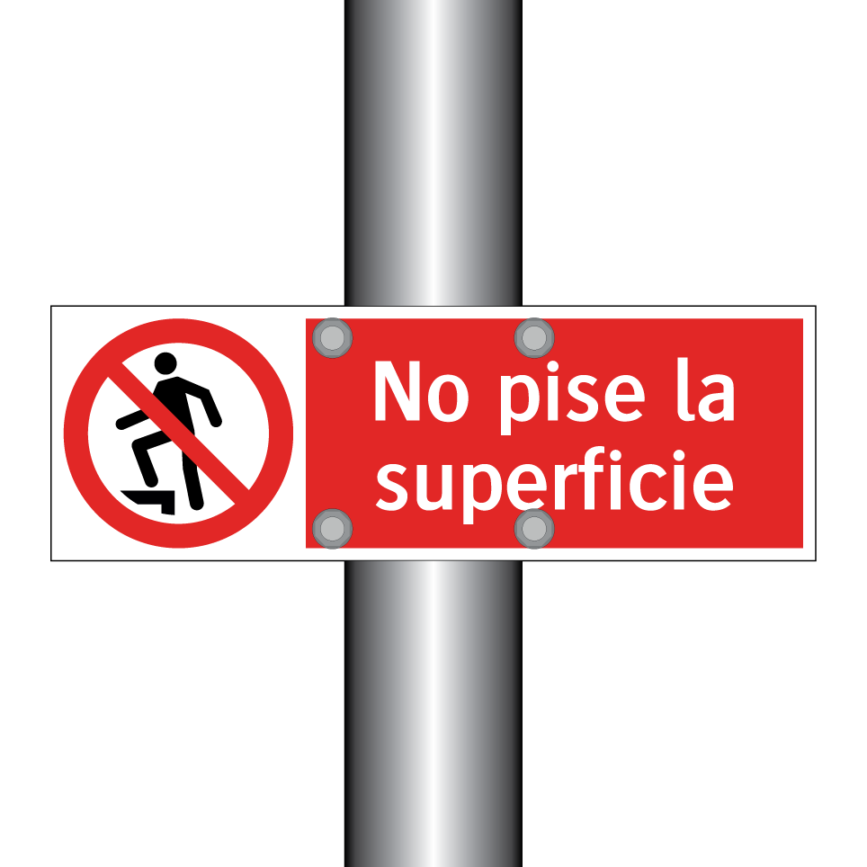 No pise la superficie