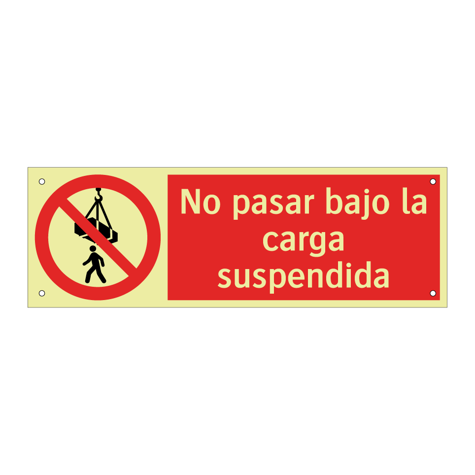 No pasar bajo la carga suspendida