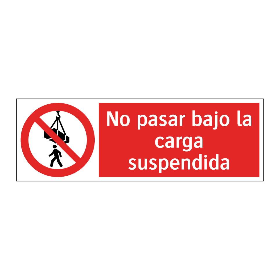 No pasar bajo la carga suspendida