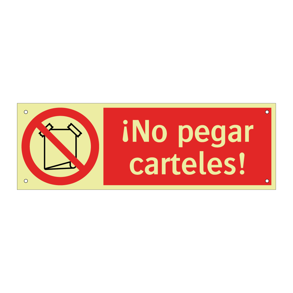 ¡No pegar carteles!