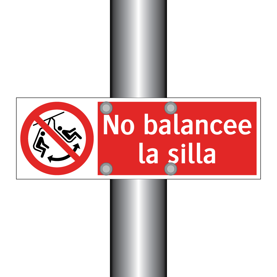 No balancee la silla