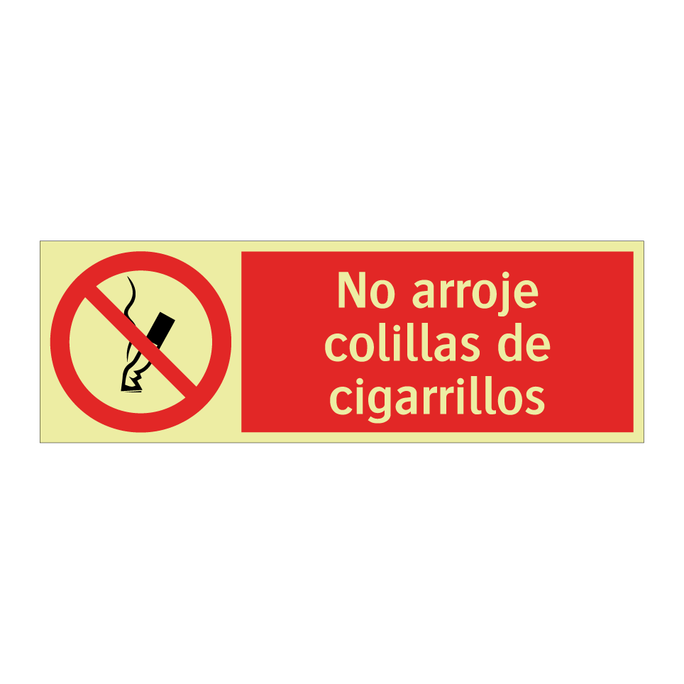 No arroje colillas de cigarrillos