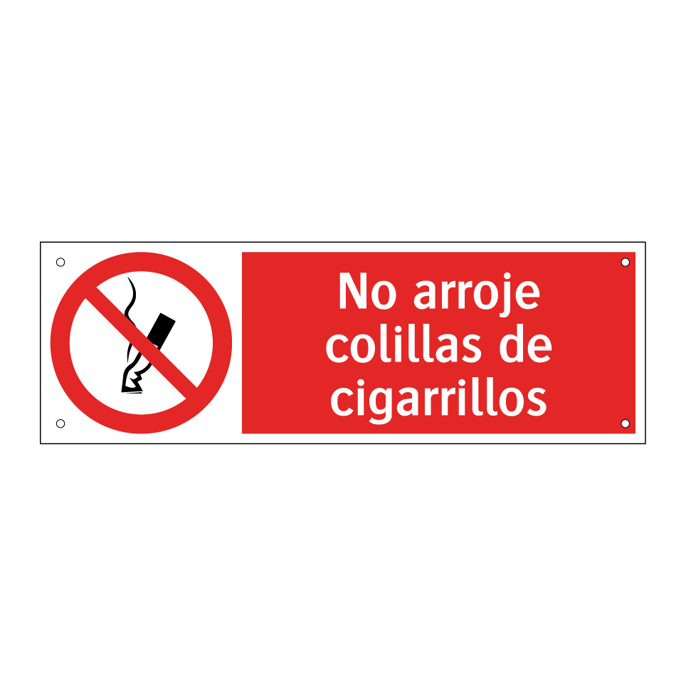 No arroje colillas de cigarrillos