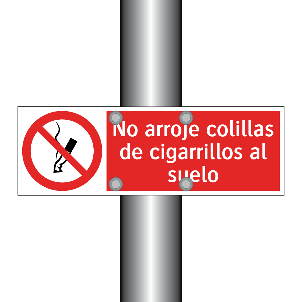 No arroje colillas de cigarrillos al suelo