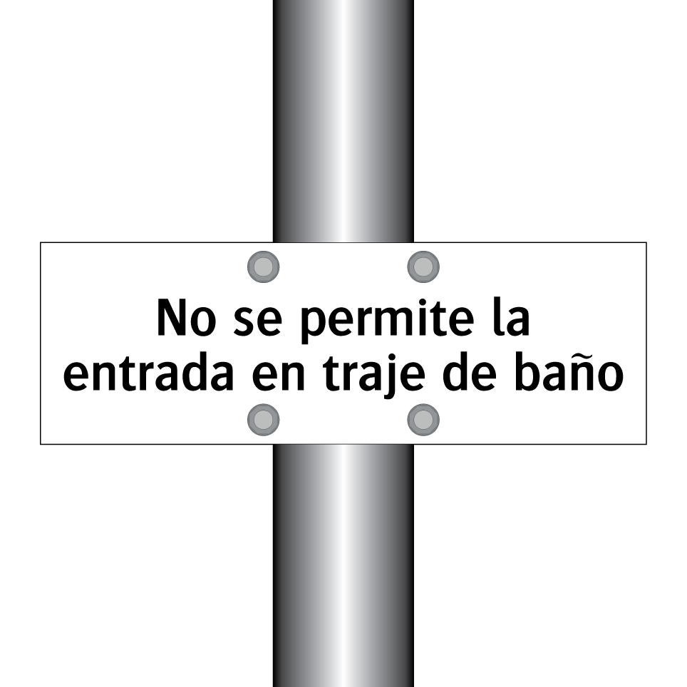 No se permite la entrada en traje de baño
