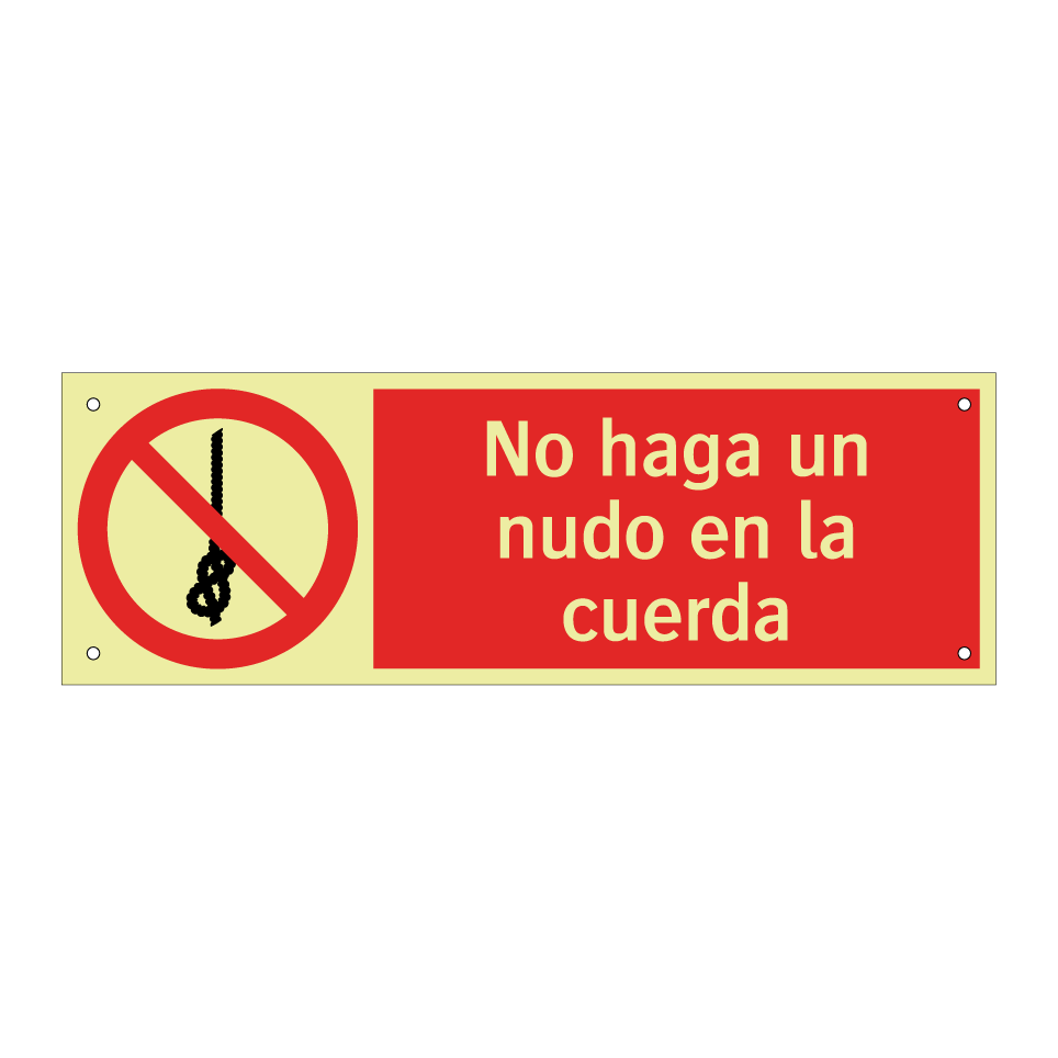 No haga un nudo en la cuerda