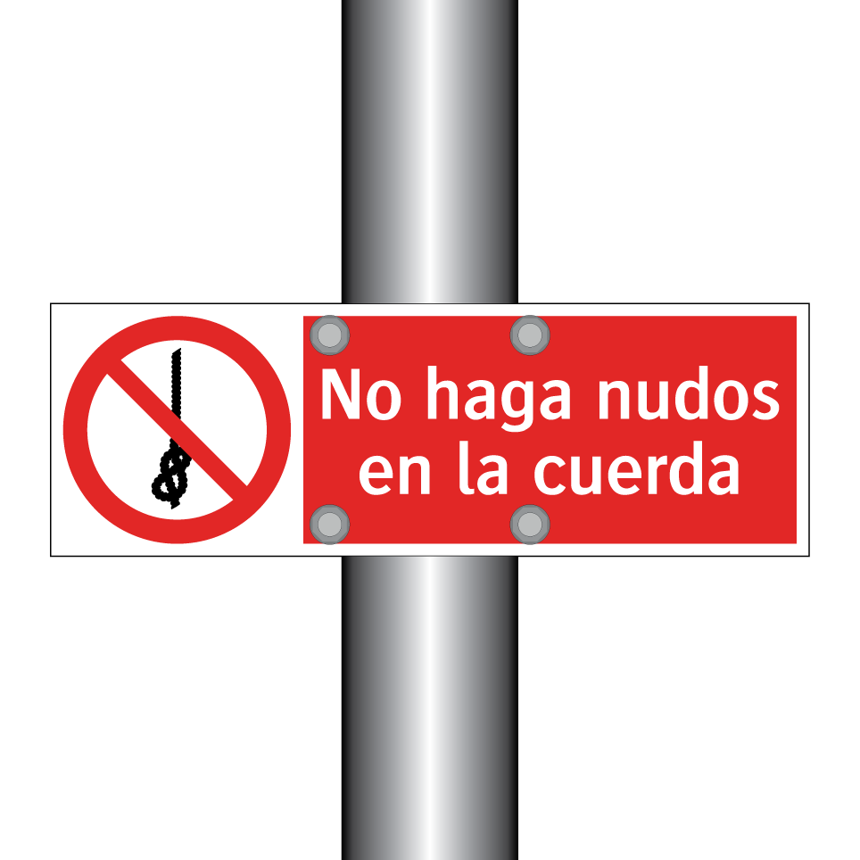 No haga nudos en la cuerda