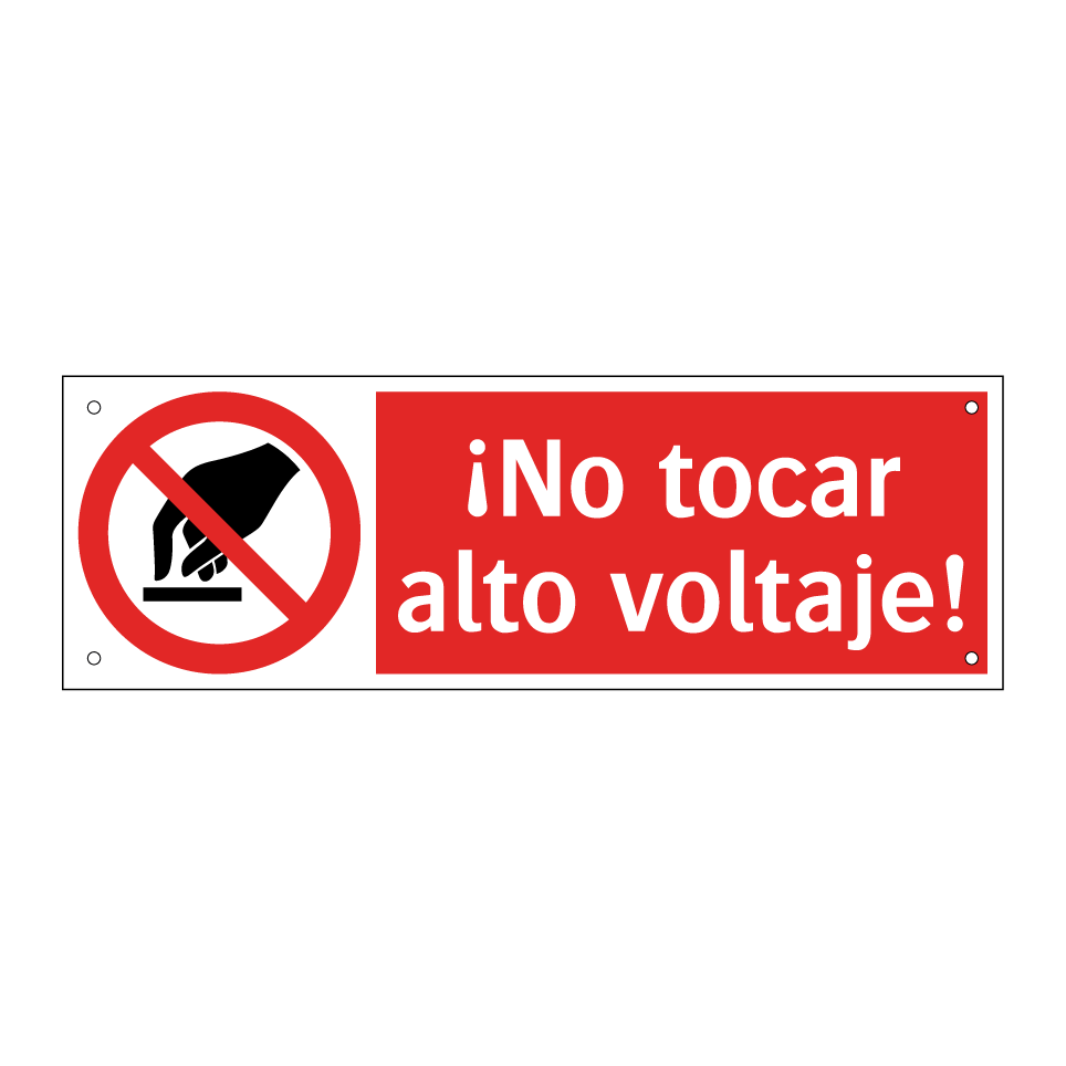 ¡No tocar alto voltaje!