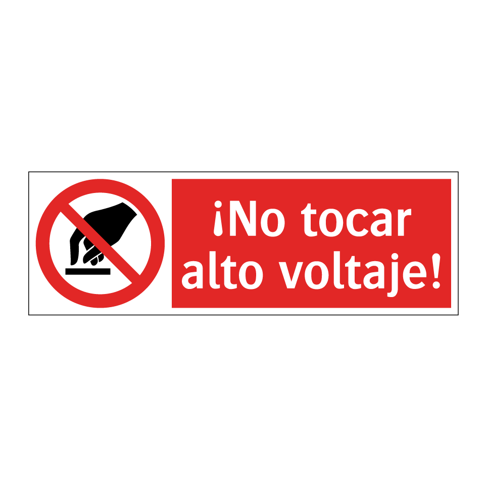 ¡No tocar alto voltaje!