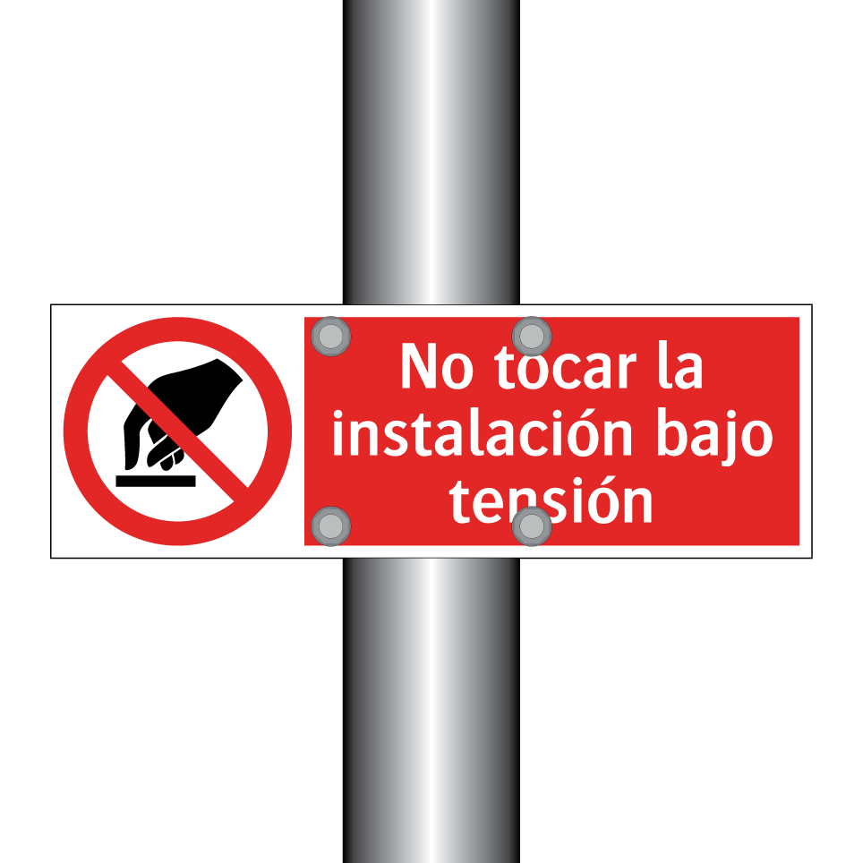 No tocar la instalación bajo tensión