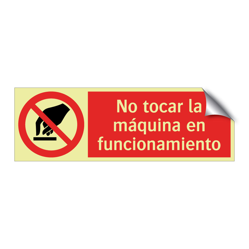 No tocar la máquina en funcionamiento