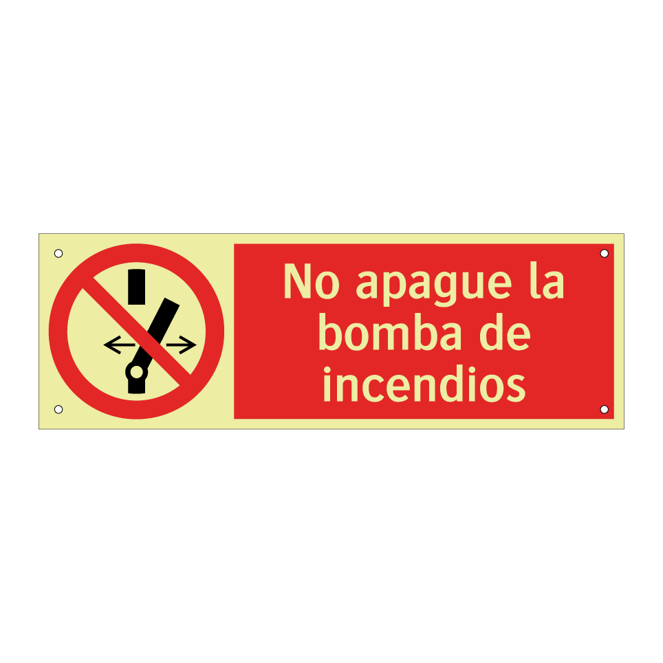 No apague la bomba de incendios
