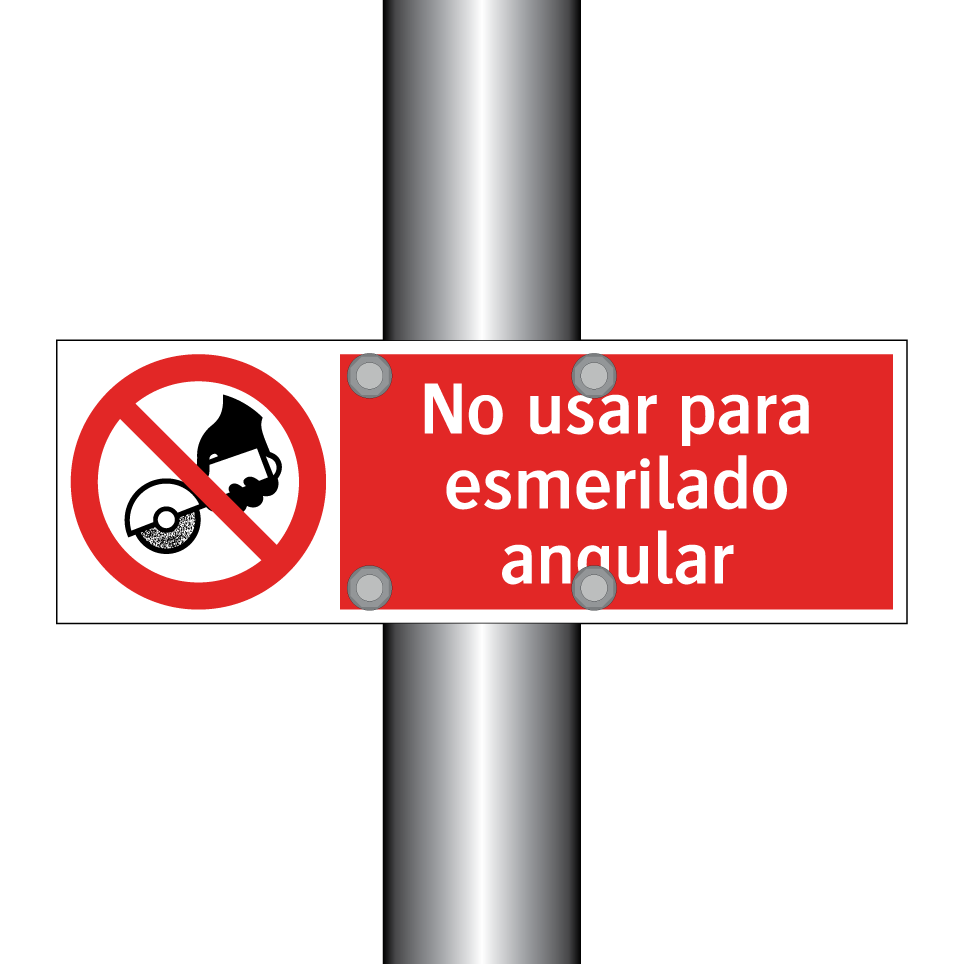 No usar para esmerilado angular