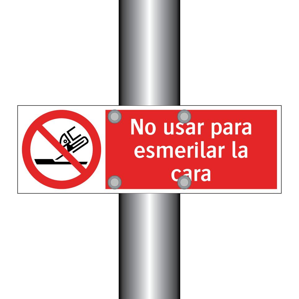 No usar para esmerilar la cara