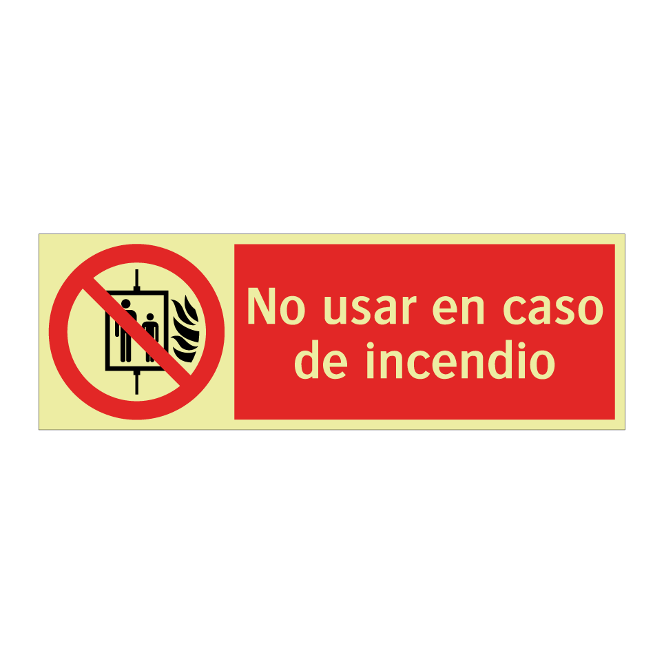 No usar en caso de incendio