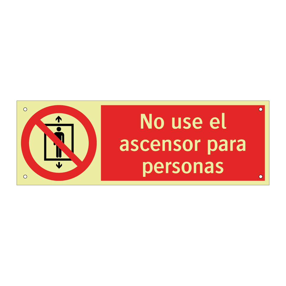 No use el ascensor para personas