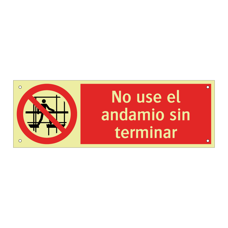 No use el andamio sin terminar