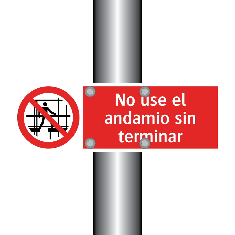 No use el andamio sin terminar