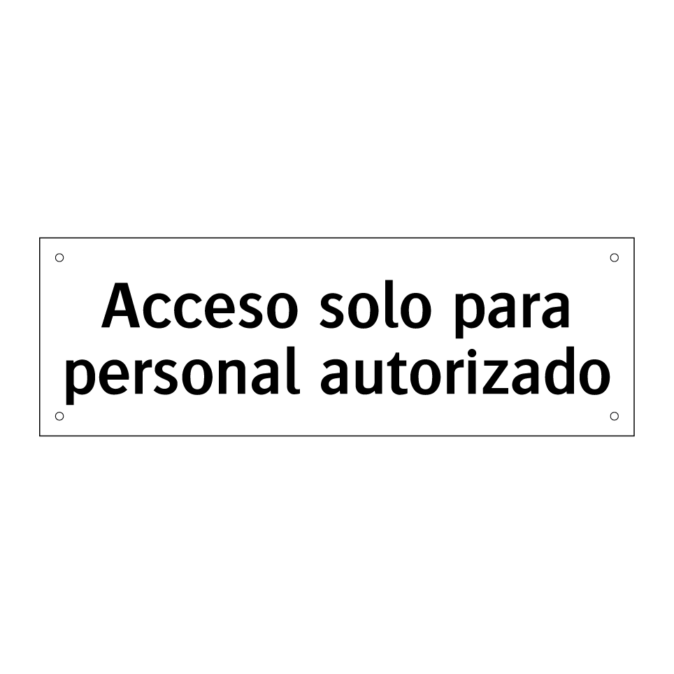 Acceso solo para personal autorizado