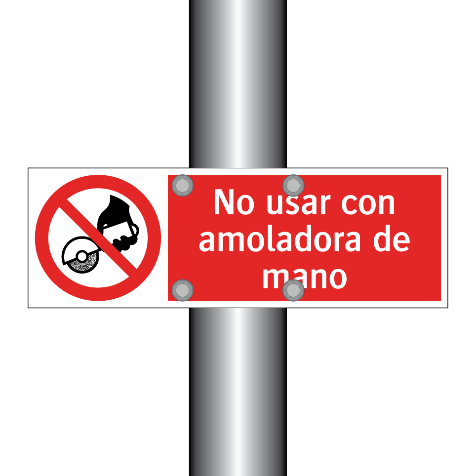 No usar con amoladora de mano