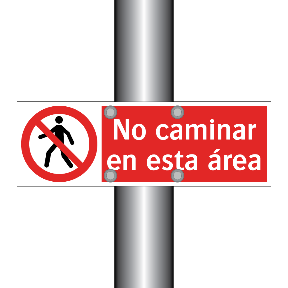 No caminar en esta área
